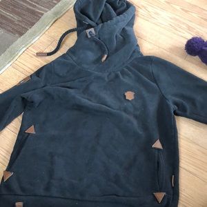High neck hoodie